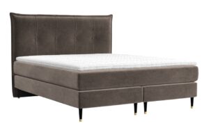 Maison de R&ecirc;ve Hněd&aacute; sametov&aacute; postel boxspring DUNA 180 x 200 cm