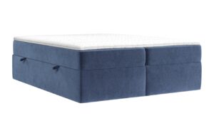 Maison de R&ecirc;ve Modr&aacute; sametov&aacute; postel boxspring ASH 140 x 200 cm