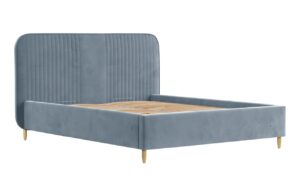 Maison de R&ecirc;ve Modro&scaron;ed&aacute; sametov&aacute; dvoulůžkov&aacute; postel LIVY 180 x 200 cm s &uacute;ložn&yacute;m prostorem