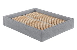 Maison de R&ecirc;ve &Scaron;ed&aacute; čalouněn&aacute; dvoulůžkov&aacute; postel ALVAR L 140 x 200 cm s &uacute;ložn&yacute;m prostorem