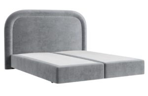 Maison de R&ecirc;ve &Scaron;ed&aacute; sametov&aacute; postel boxspring HAVANA 160 x 200 cm