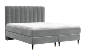 Maison de R&ecirc;ve &Scaron;ed&aacute; sametov&aacute; postel boxspring KOBBE 200 x 200 cm