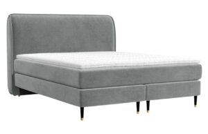 Maison de R&ecirc;ve &Scaron;ed&aacute; sametov&aacute; postel boxspring OFFO 180 x 200 cm