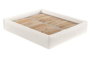Maison de R&ecirc;ve Světle b&eacute;žov&aacute; čalouněn&aacute; dvoulůžkov&aacute; postel ALVAR L 160 x 200 cm s &uacute;ložn&yacute;m prostorem