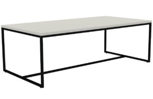 Matně b&iacute;l&yacute; lakovan&yacute; konferenčn&iacute; stolek Tenzo Lipp 120 x 60 cm