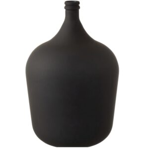 Matně čern&aacute; skleněn&aacute; v&aacute;za J-line Olivius 56 cm