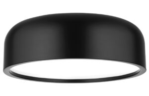 Matně čern&eacute; kovov&eacute; stropn&iacute; světlo Nova Luce Perleto 35 cm