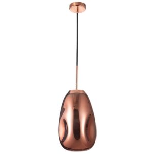 Měděn&eacute; skleněn&eacute; z&aacute;věsn&eacute; světlo Nova Luce Lava 22 cm