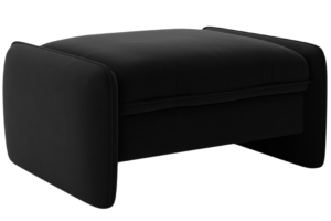 Micadoni Čern&aacute; sametov&aacute; podnožka Georgia 95 x 70 cm