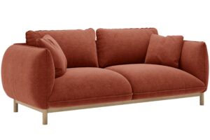 Micadoni Cihlově červen&aacute; dvoum&iacute;stn&aacute; pohovka Ada 178 cm