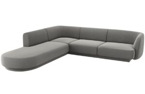 Micadoni Sametov&aacute; rohov&aacute; pohovka Miley 255 cm