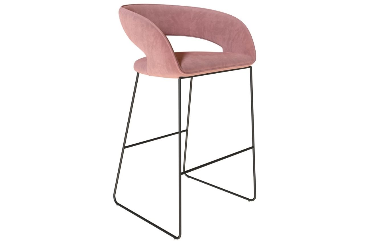 Miotto Sametová barová židle Aventino 75 cm