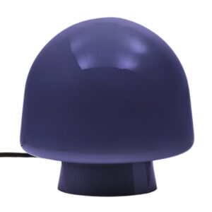 Modr&aacute; skleněn&aacute; stoln&iacute; lampa Kave Home Reig