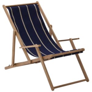 Modro-b&iacute;l&eacute; zahradn&iacute; skl&aacute;dac&iacute; leh&aacute;tko Kave Home Vilara