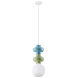 Modro-zelen&eacute; z&aacute;věsn&eacute; světlo Nova Luce Clio 18 cm