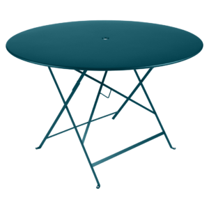 Modr&yacute; kovov&yacute; skl&aacute;dac&iacute; stůl Fermob Bistro 117 cm