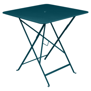 Modr&yacute; kovov&yacute; skl&aacute;dac&iacute; stůl Fermob Bistro 71 x 71 cm