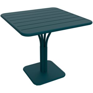 Modr&yacute; kovov&yacute; stůl Fermob Luxembourg Pedestal 80 x 80 cm
