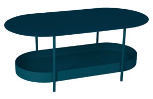 Modr&yacute; kovov&yacute; zahradn&iacute; konferenčn&iacute; stolek Fermob Salsa 113 x 58 cm