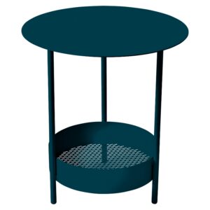 Modr&yacute; kovov&yacute; zahradn&iacute; odkl&aacute;dac&iacute; stolek Fermob Salsa 50 cm