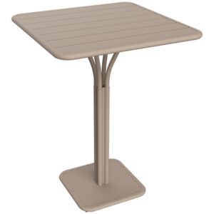 Mu&scaron;k&aacute;tově &scaron;ed&yacute; kovov&yacute; barov&yacute; stůl Fermob Luxembourg Pedestal 80 x 80 cm
