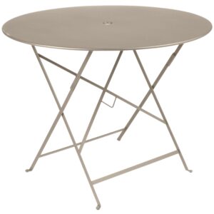 Mu&scaron;k&aacute;tově &scaron;ed&yacute; kovov&yacute; skl&aacute;dac&iacute; stůl Fermob Bistro &Oslash; 96 cm