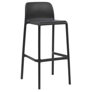 Nardi Antracitově &scaron;ed&aacute; plastov&aacute; barov&aacute; židle Faro 76 cm