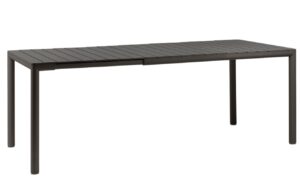Nardi Antracitově &scaron;ed&yacute; plastov&yacute; rozkl&aacute;dac&iacute; zahradn&iacute; stůl Tevere 147/211 x 90 cm