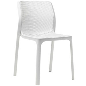 Nardi B&iacute;l&aacute; plastov&aacute; zahradn&iacute; židle Bit