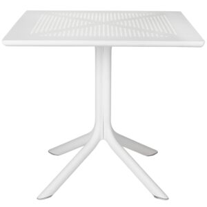 Nardi B&iacute;l&yacute; plastov&yacute; zahradn&iacute; stůl Clip 80 x 80 cm