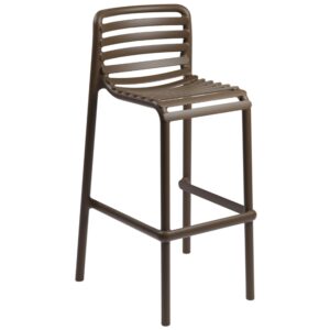 Nardi Hněd&aacute; plastov&aacute; zahradn&iacute; barov&aacute; židle Doga 75 cm