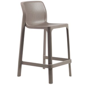Nardi &Scaron;edohněd&aacute; plastov&aacute; zahradn&iacute; barov&aacute; židle Net 65 cm