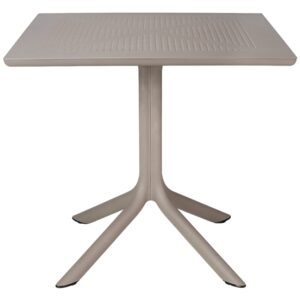 Nardi Světle hněd&yacute; plastov&yacute; zahradn&iacute; stůl Clip 80 x 80 cm
