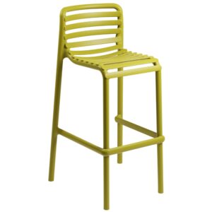 Nardi Žlut&aacute; plastov&aacute; zahradn&iacute; barov&aacute; židle Doga 75 cm