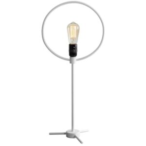 Nordic Design B&iacute;l&aacute; kovov&aacute; stoln&iacute; lampa Wheel