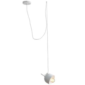 Nordic Design B&iacute;l&eacute; kovov&eacute; z&aacute;věsn&eacute; světlo Pop 1