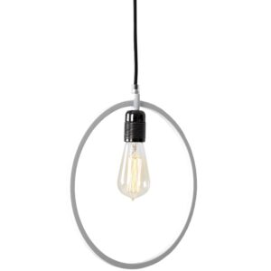 Nordic Design B&iacute;l&eacute; kovov&eacute; z&aacute;věsn&eacute; světlo Ring