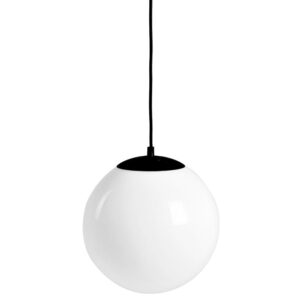 Nordic Design B&iacute;l&eacute; skleněn&eacute; z&aacute;věsn&eacute; světlo Manama M