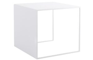 Nordic Design B&iacute;l&yacute; kovov&yacute; konferenčn&iacute; stolek Gene 50 x 50 cm