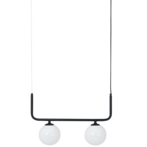 Nordic Design Čern&eacute; kovov&eacute; z&aacute;věsn&eacute; světlo Cattus 2