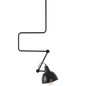 Nordic Design Čern&eacute; kovov&eacute; z&aacute;věsn&eacute; světlo Cobain Wide 18 cm