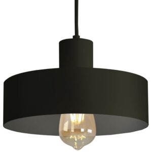 Nordic Design Čern&eacute; kovov&eacute; z&aacute;věsn&eacute; světlo Mayen 25 cm