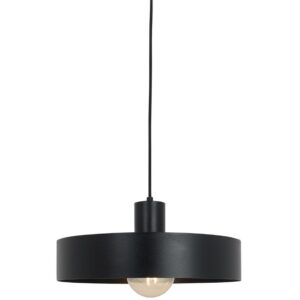 Nordic Design Čern&eacute; kovov&eacute; z&aacute;věsn&eacute; světlo Mayen 35 cm