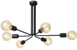 Nordic Design Čern&eacute; kovov&eacute; z&aacute;věsn&eacute; světlo Trimo 41 cm