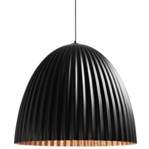 Nordic Design Černo měděn&eacute; kovov&eacute; z&aacute;věsn&eacute; světlo Liss 70 cm