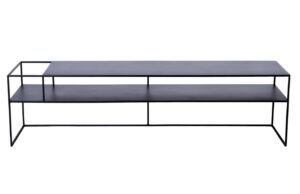 Nordic Design Čern&yacute; kovov&yacute; TV stolek Alonso 170 x 45 cm