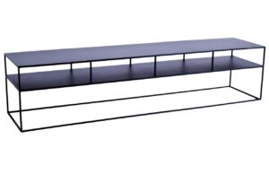 Nordic Design Čern&yacute; kovov&yacute; TV stolek Moreno 200 x 45 cm