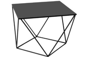 Nordic Design Čern&yacute; kovov&yacute; konferenčn&iacute; stolek Deryl 55 x 55 cm