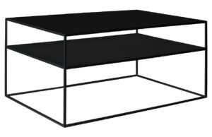 Nordic Design Čern&yacute; kovov&yacute; konferenčn&iacute; stolek Moreno II. 100 x 60 cm