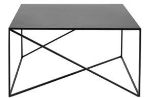 Nordic Design Čern&yacute; kovov&yacute; konferenčn&iacute; stolek Mountain 100 x 100 cm